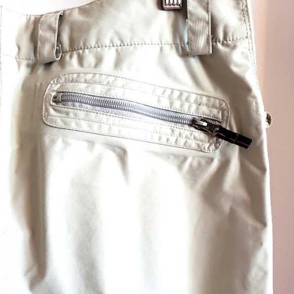 Volcom Snowboard Ski Lined Pants Waterproof Tan Taupe Pink Women Size 10 - Picture 5 of 16